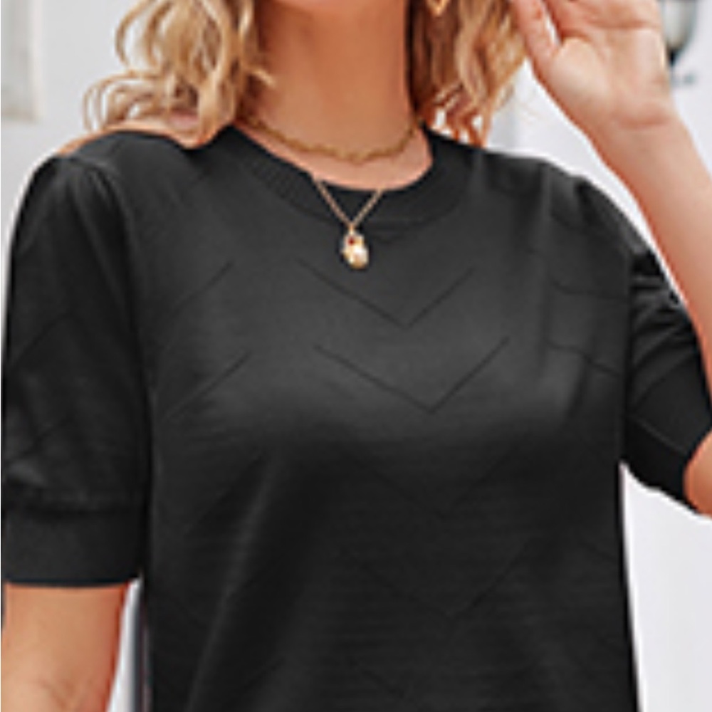 NWT NewShows Women Summer Short Sleeve Sweater Tops Casual Outfits Crewneck